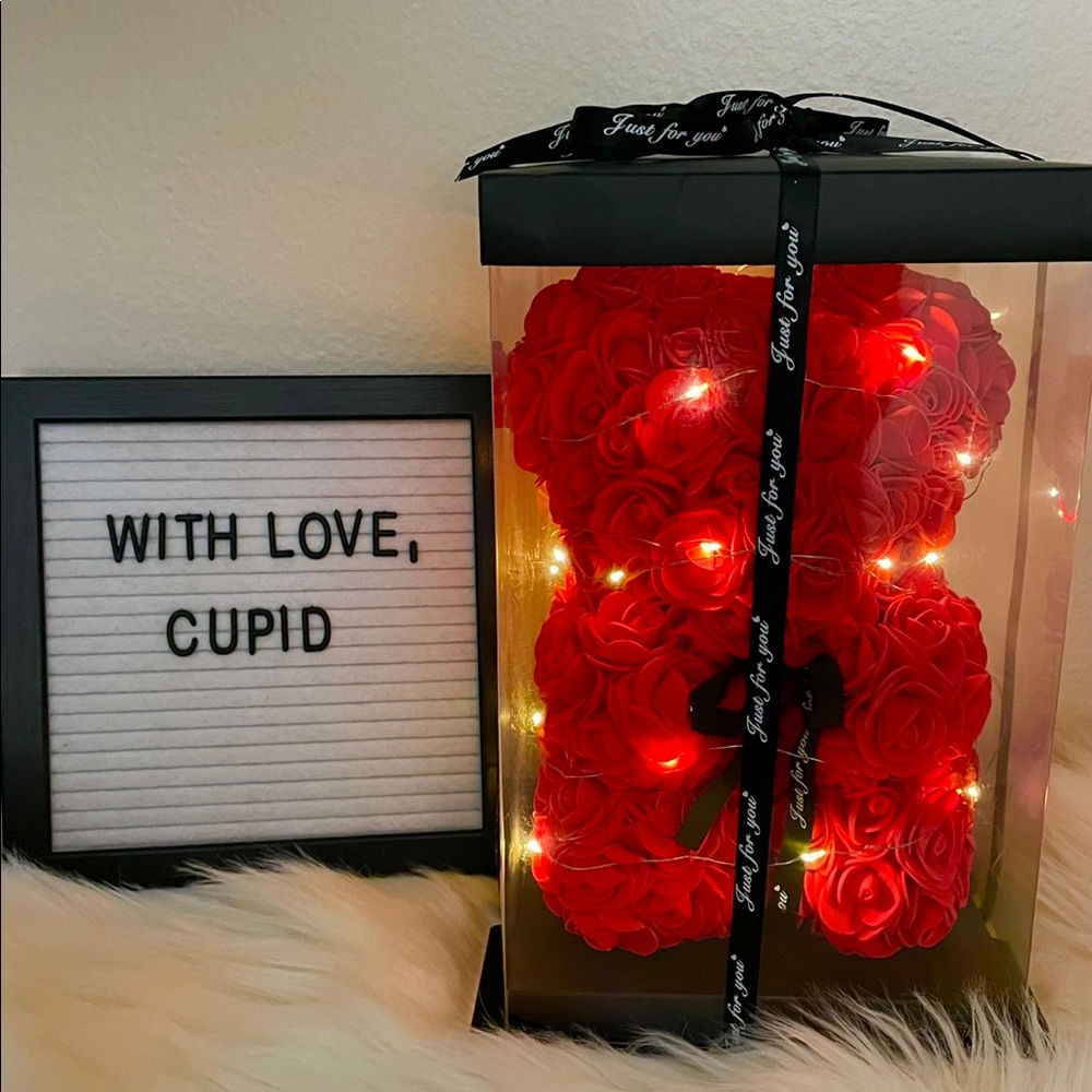 Red Valentine’s Day Rose Bear